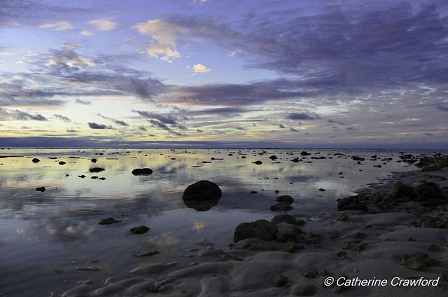 Mauve Hues - Rarotonga Sunset © Catherine Crawford 2016