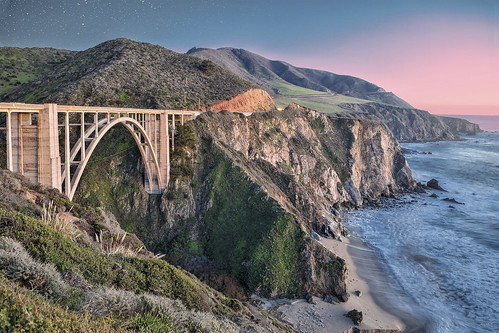 bixby bridge bigsur california ocean sunset