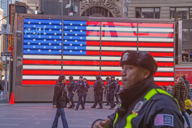 Security at Times Square, New York