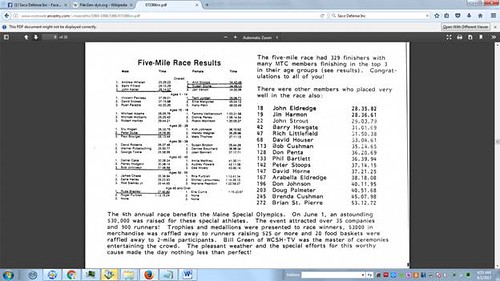 5 Mile Results 1 June 1986