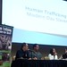 Panelists engaging the audience and educating them about trafficking and slavery