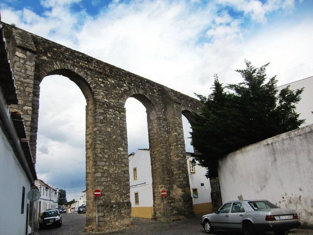 The Evora Aqueduct, known as the Aqueduct of Silver Water - Evora, Portugal