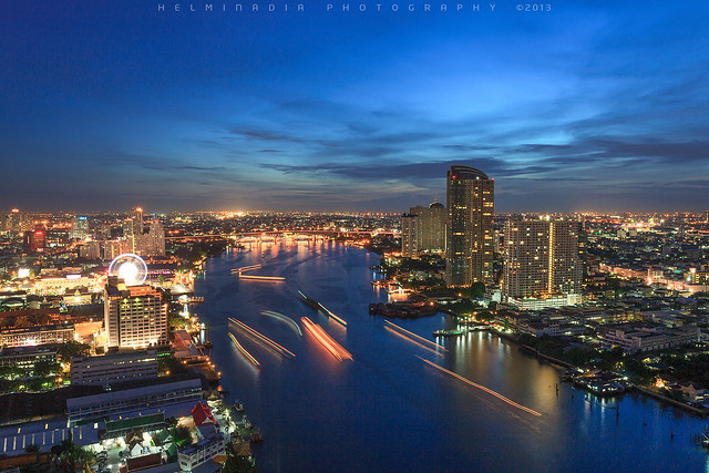 Blue Hour Bangkok city