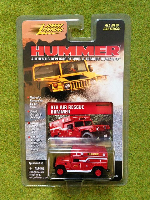 Johnny Lightning Hummer, ATR Air Rescue Hummer, Fire Apparatus - Advanced Technical Rescue - Miniature Die Cast Metal Scale Model Emergency Services Vehicle