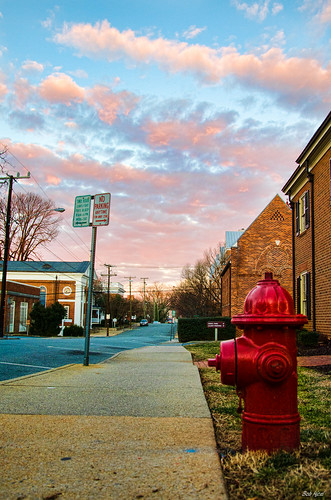 city sunrise hydrant fire virginia nikon downtown charlottesville d5100 bobmical