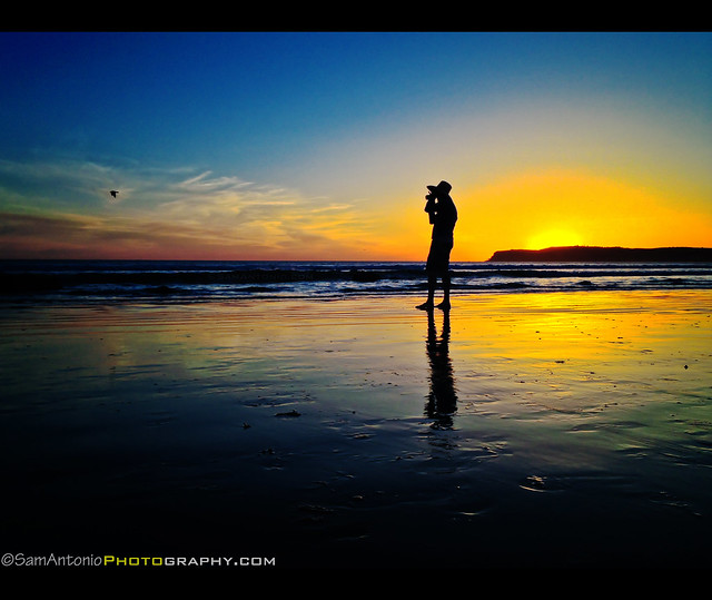 Silhouette of a Photographer – Coronado Beach, San Diego, California