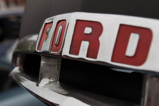 Red and Chrome Ford Logo