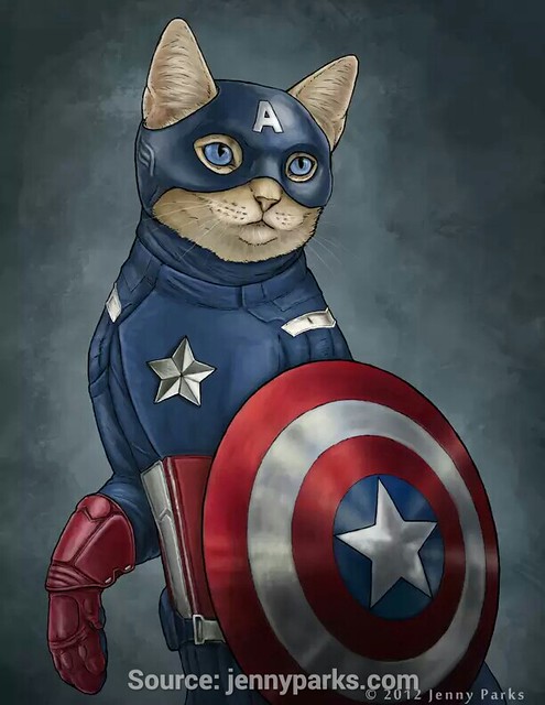 Superhero cats by Jenny Parks
