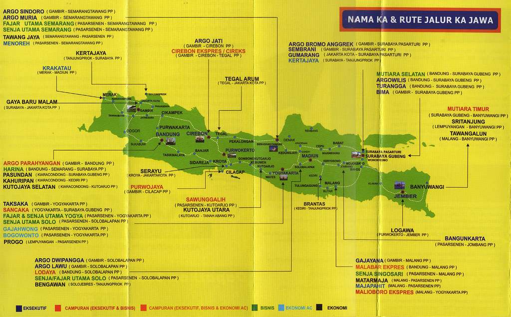 Rute Kereta Api di Jawa  Jalur kereta api di Pulau Jawa. Di…  Flickr