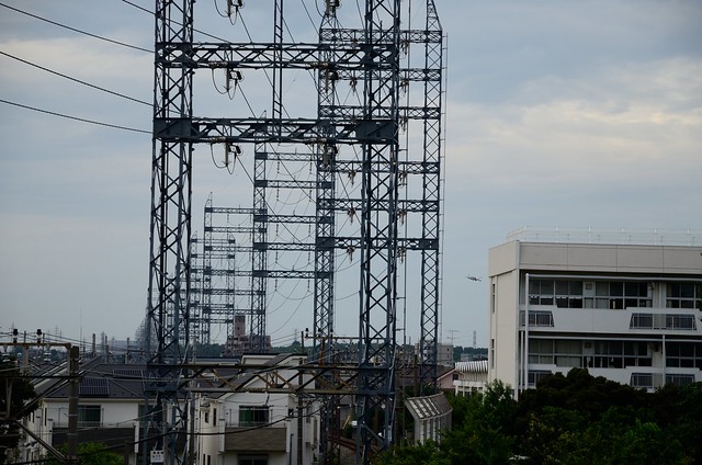 CUK Dornier 228 and Power Line Towers in Shiraito-dai 6