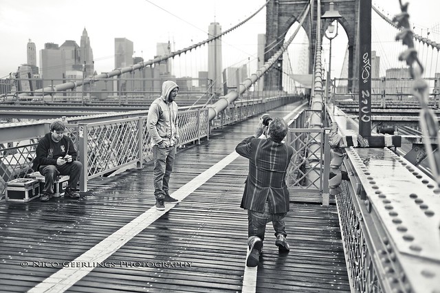 Preparing For A Commercial Photoshoot - Brooklyn Bridge, New York City