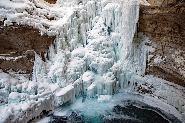The frozen waterfall