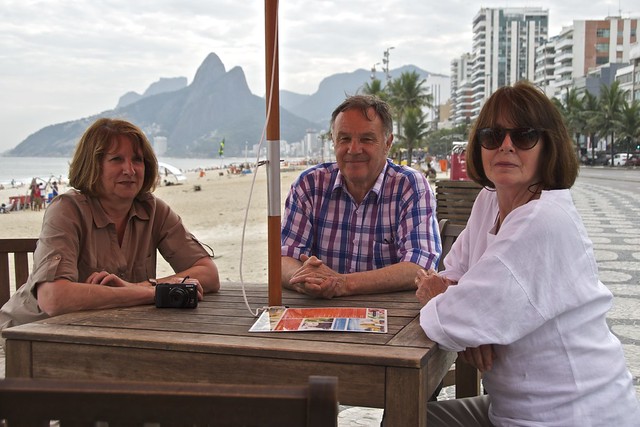 Jill, Chris and Sue, Ipanema Beach