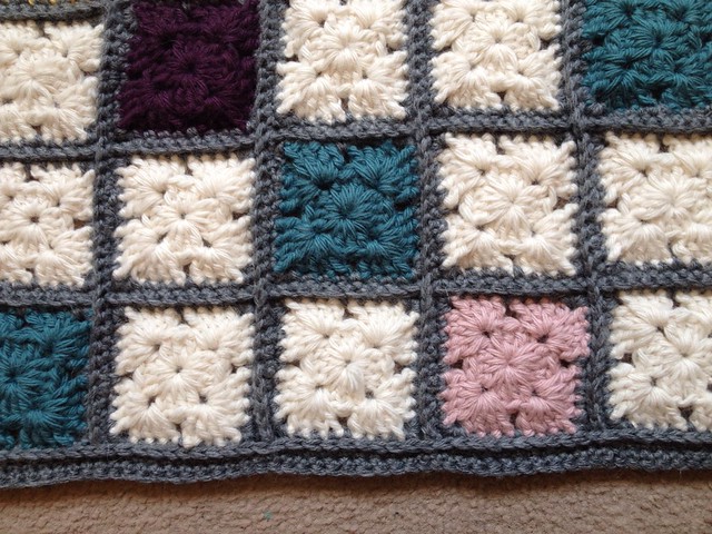 Crochet squares baby blanket