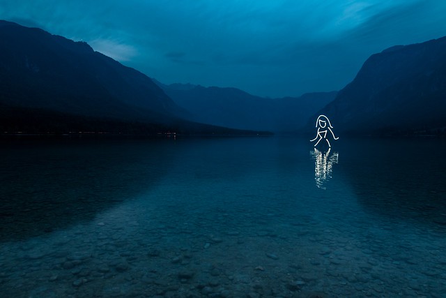 Wavelength (All In Camera Lightpainting), Bohinj Jezero