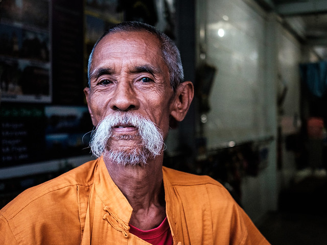 Lu Maw of "The Moustache Brothers". Mandalay, Myanmar. 2016.