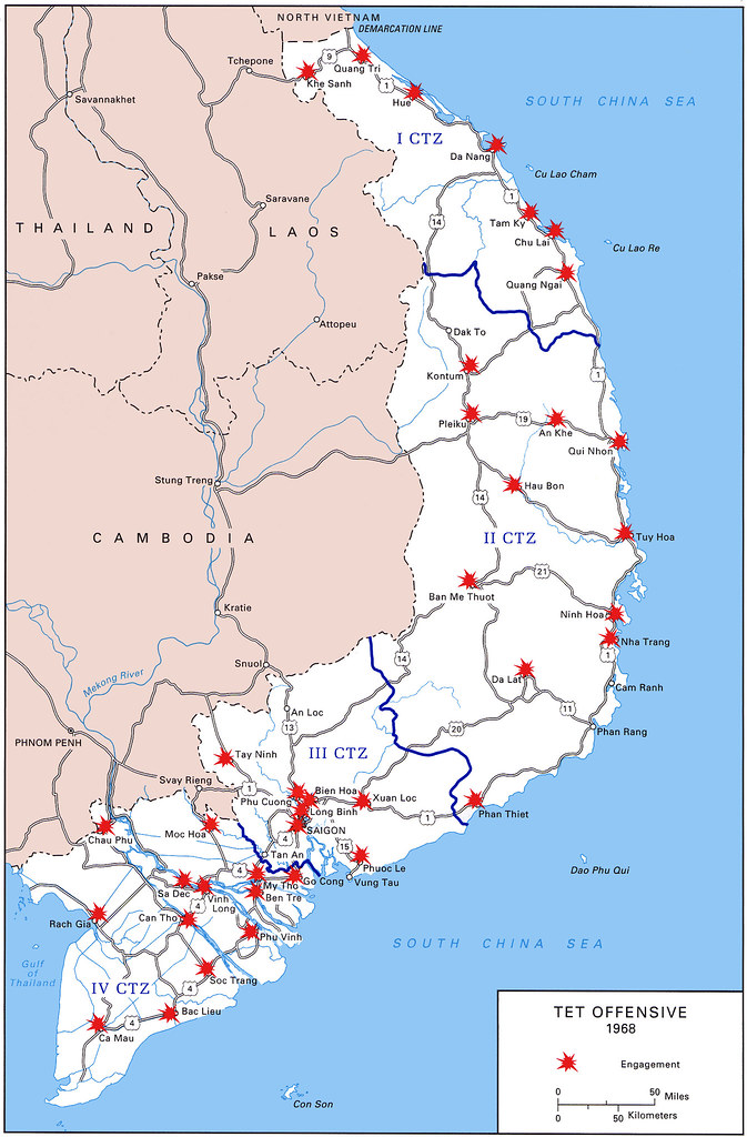 Map south Vietnam - Tet offensive 1968 | TommyJapan1 | Flickr