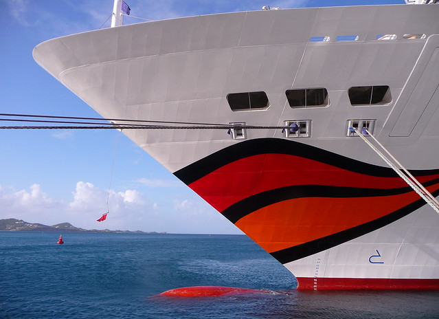 AIDA cruise ship in the Caribbean