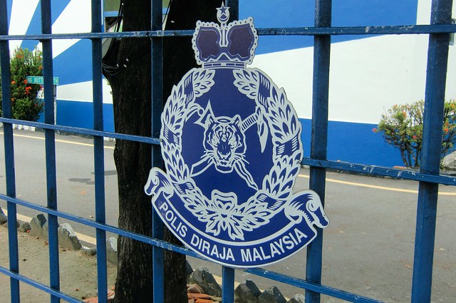 Polis Diraja Malaysia - the blue & white police station