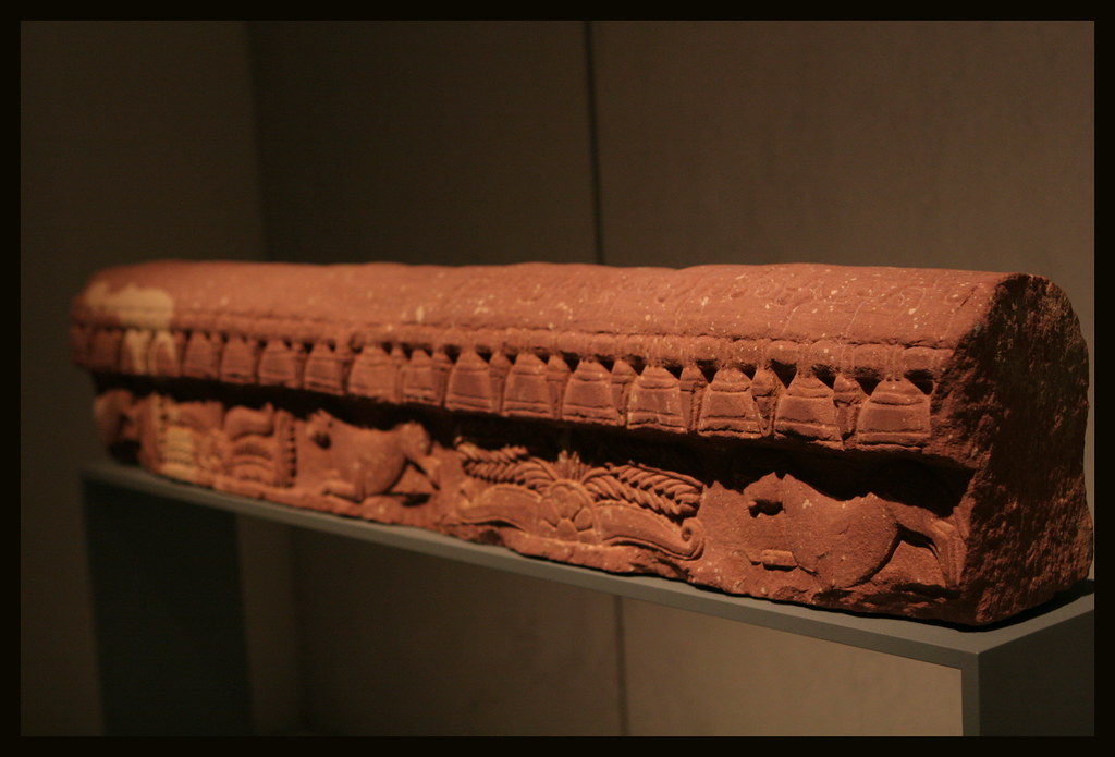 Coping Stone | Mathura, early 1st century AD, Mottled red st… | Flickr
