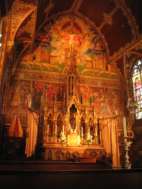 Main altar of the Basilica of the Holy Blood, Bruges, Belgium