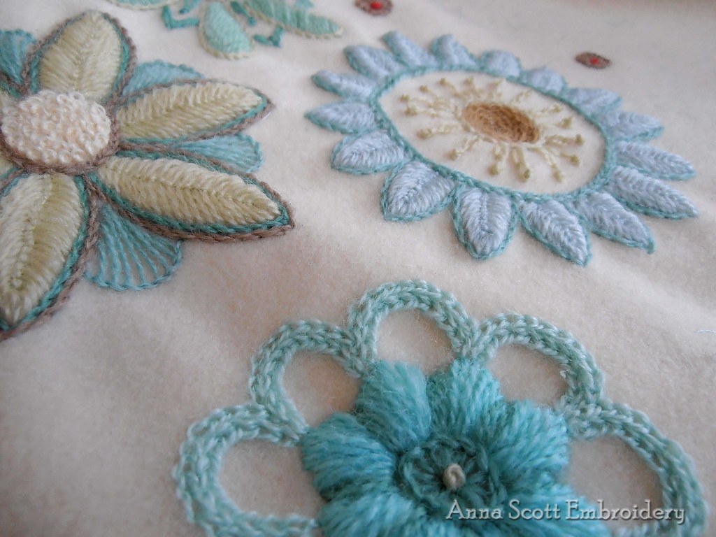 Winter blanket | wool embroidery blanket detail | Anna Scott | Flickr