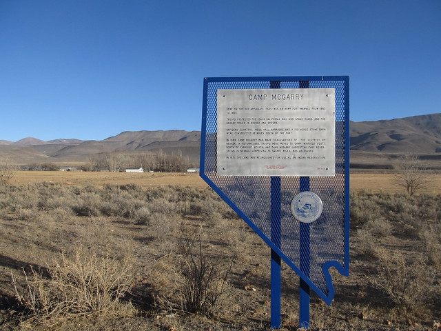 Camp McGarry, Nevada Historical Marker No. 162, Soldier Meadows, Nevada