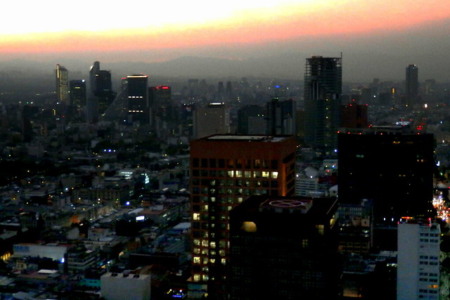 sunset in Mexico city