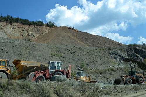 2013_Máriaradna_1486 by emzepe, Stone mines along the Deva - Arad highway in Romania. We were returning home from a mountain hiking 