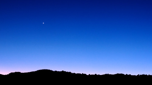 california blue trees light mountain black silhouette star evening venus dusk planet range humbolt