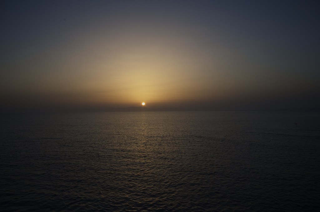 Sunset over the red sea