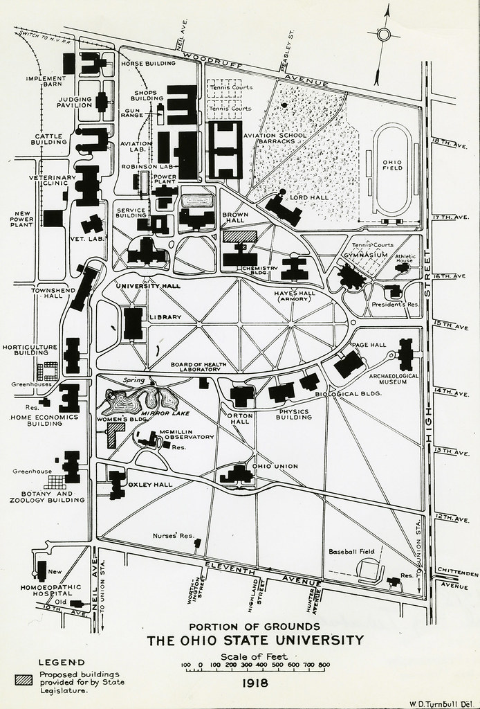 Campus Map 1918 1918 Campus Map Portion Of Ohio State Un Flickr