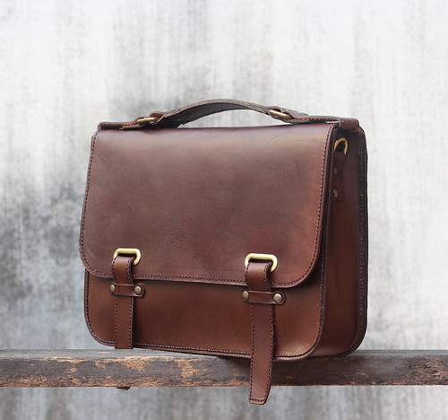 handmade leather briefcase | Beautiful hand-stitched mini br… | Flickr