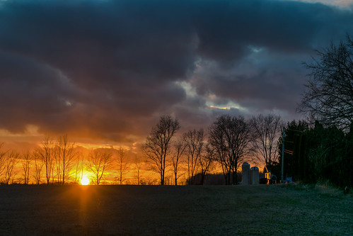 goshen hdr indiana nikon nikond5300 outdoor clouds evening farm geotagged rural sky sunset tree trees unitedstates