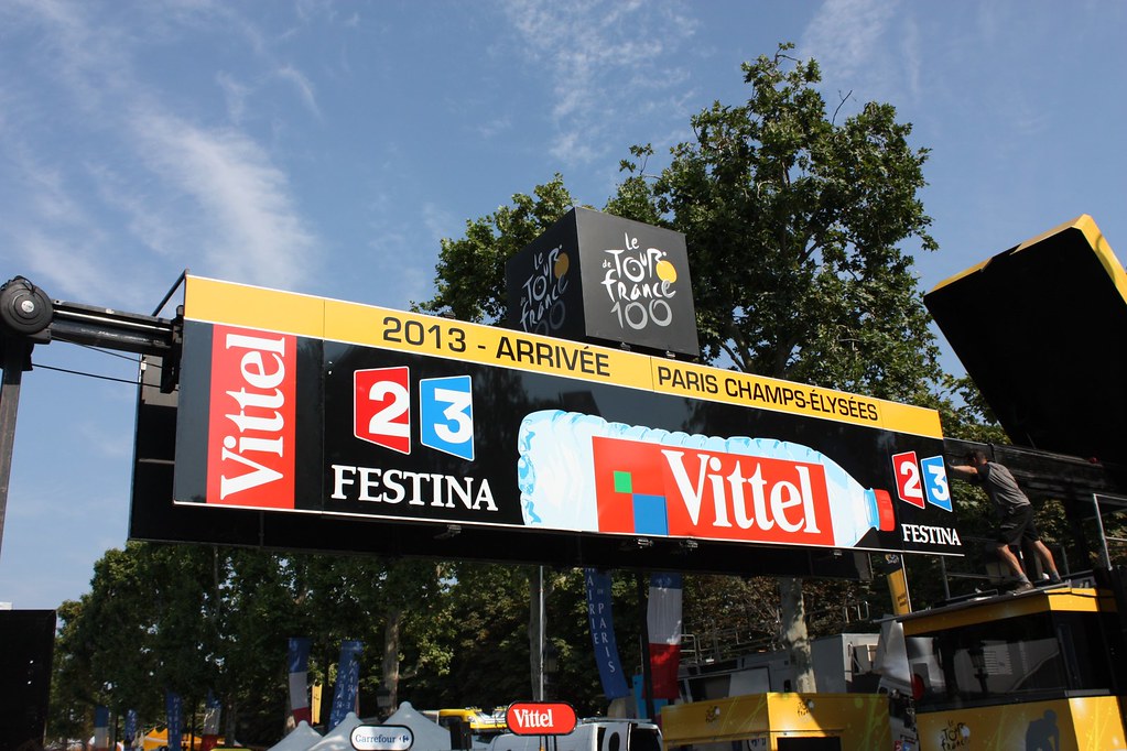 Tour de France Finish banner - Paris Champs Elysees