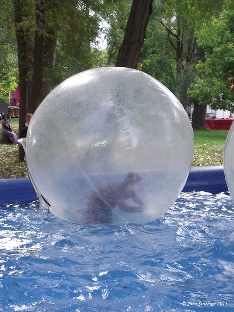 In a bubble. Fête St. Michel.