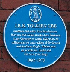 J.R.R. Tolkien Blue Plaque, Leeds