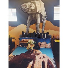 A Star Wars-themed children bedroom inside a model home we were showing our clients this weekend! #StarWars #kids #bedroom #interior #decor #Stapleton #Denver #Colorado #ConservatoryGreen #RealEstate