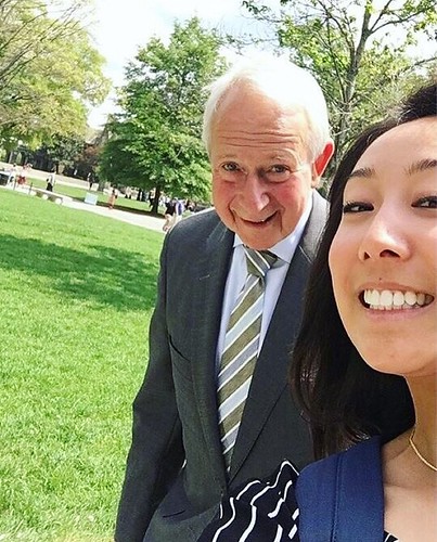 It's not every day you catch the president of our beloved university while running late to class, in his last few weeks on campus. But when that happens, of course you post it on Instagram! | : @hannahhchen