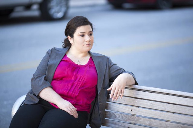 Businesswoman - Relaxing on a bench
