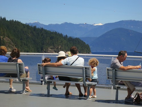 sea mountains ferry bench michael boat sitting view deck maia lucie sunshinecoast bcferries catrin