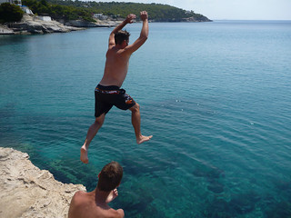 Andrew takes the plunge at Aegina | Chris Brooks | Flickr