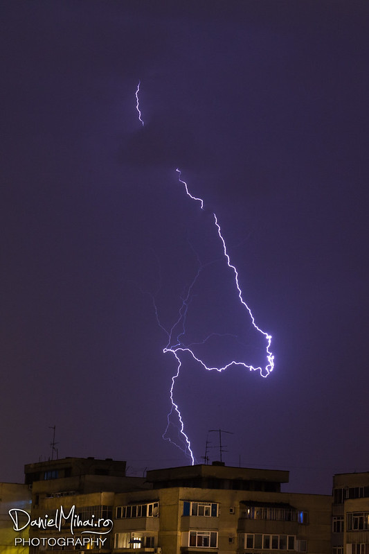 Lightning storm, Bucharest, 2013 by Daniel Mihai