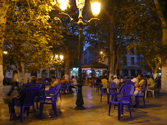 Place Emir Abdelkader de nuit