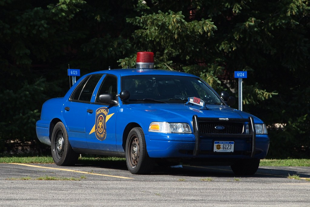 Michigan State Police Blue Ford Crown Victoria Police Car - Grand Haven, MI...