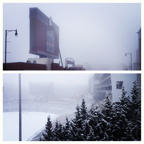 The disappearing stadium. #WSU #gocougs #fog