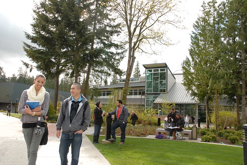 Students outside of Tech Center