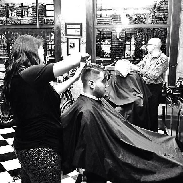 Friday barber shop snapshot: last clients of the day  #barbers #barbershop #barberlife