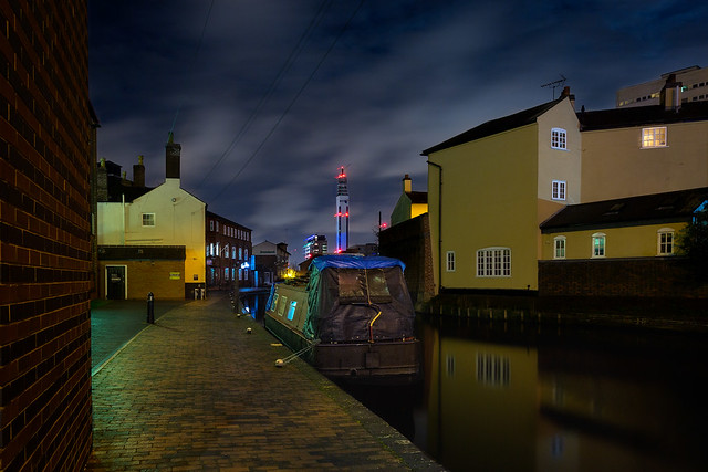 Birmingham canal at night