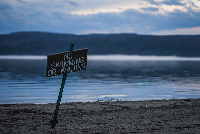 No Swimming or Wading